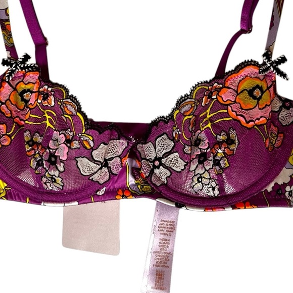 Savage x Fenty Mod Poppy Unlined Lace Balconette Bra- Size 30C - Picture 8 of 12